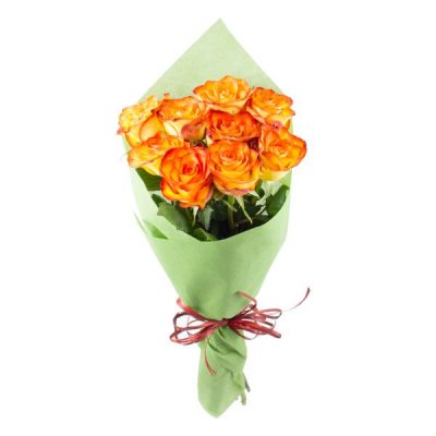 9 двуцветни рози